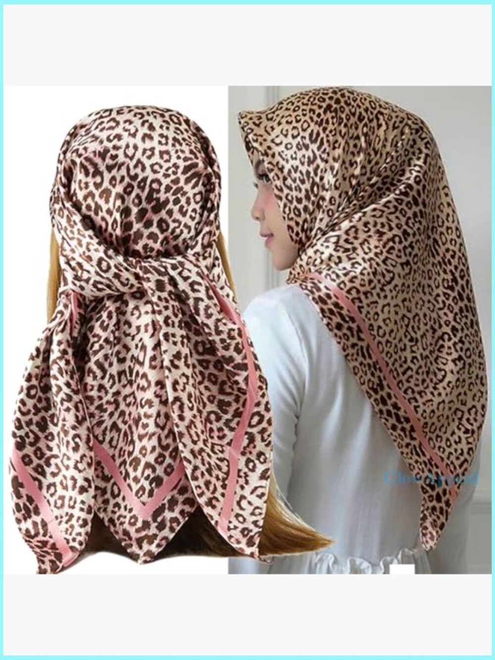 Large Square Scarf 35x35 Inch Silk Satin Head Wrap Neck Bandana - Picture 2 of 7